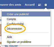 deconnexion facebook